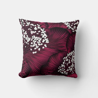 Cojín Decorativo Patrón floral dibujado a mano con flores de cameli