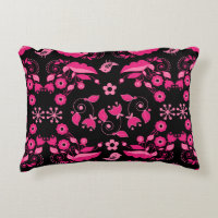 Patrón floral escandinavo rosa moderno