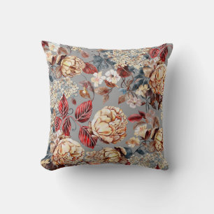Cojín Decorativo Patrón floral, estilo Art Nouveau.