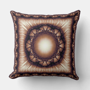 Cojín Decorativo Patrón floral fractal brillante