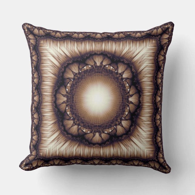 Cojín Decorativo Patrón floral fractal brillante (Anverso)