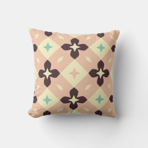 Cojín Decorativo Patrón floral geométrico continuo