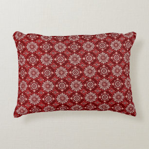 Cojín Decorativo Patrón floral geométrico de boho vintage elegante