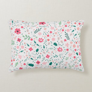 Cojín Decorativo Patrón floral ilustrado de color oscuro otoño