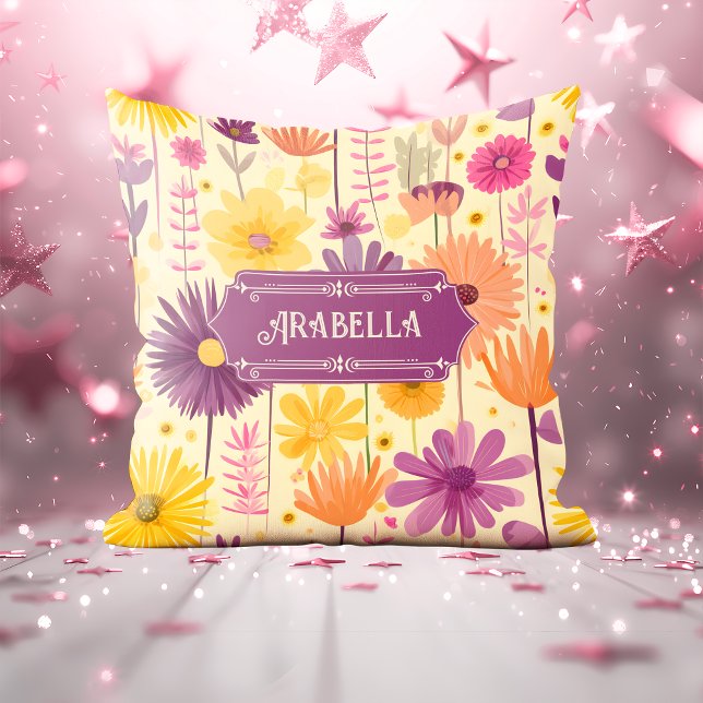Cojín Decorativo Patrón floral moderno Arabella Cascading (Subido por el creador)