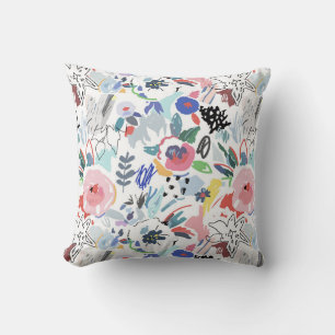 Cojín Decorativo Patrón floral multicolor Cute Pastel