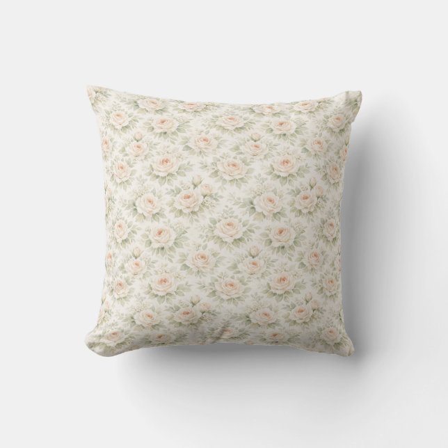 Cojín Decorativo Patrón floral nupcial (Anverso)