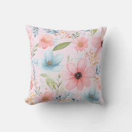 Cojín Decorativo Patrón Floral Pastel