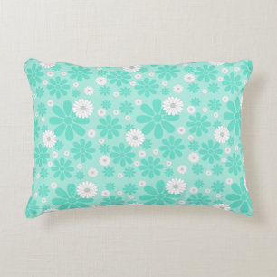 Cojín Decorativo Patrón Floral Pastel MINT