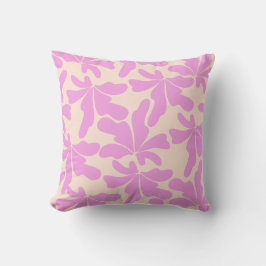 Cojín Decorativo Patrón floral Pillow estilo hawaiano rosa moderno