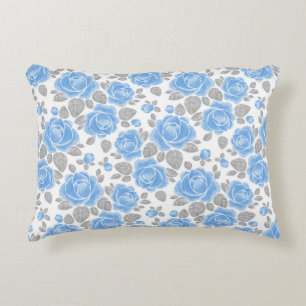 Cojín Decorativo Patrón floral. Rosas de acuarela /2