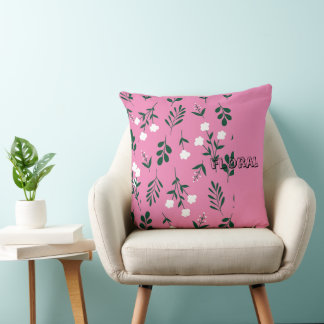 Cojín Decorativo Patrón Floral Rústico Elegante