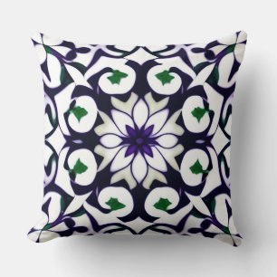Cojín Decorativo Patrón floral simétrico ornado