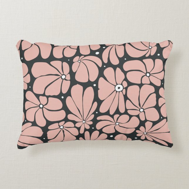 Cojín Decorativo Patrón floral sin brillo con sangre grande estiliz (Anverso)