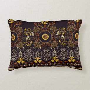 Cojín Decorativo Patrón floral sin fisuras. Decoración india vint