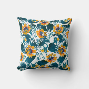 Cojín Decorativo Patrón floral sin soldadura, fondo En el art nouve