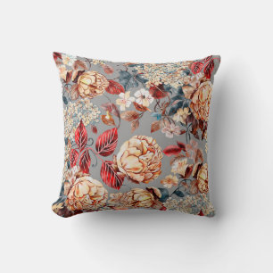 Cojín Decorativo Patrón floral sin soldadura, fondo En el art nouve