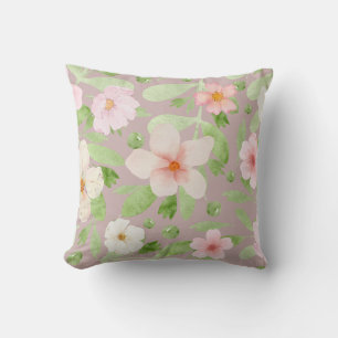 Cojín Decorativo Patrón floral suave, delgado, elegante y pastel