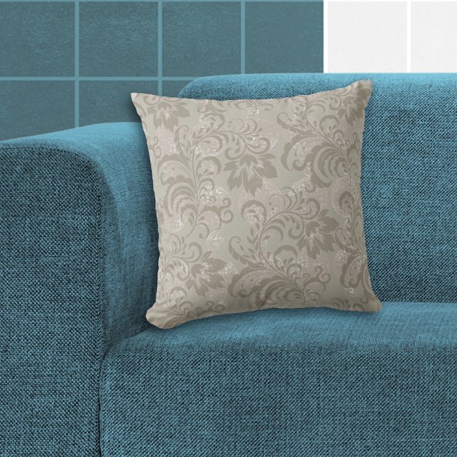 Cojín Decorativo Patrón floral verde sabio (Subido por el creador)