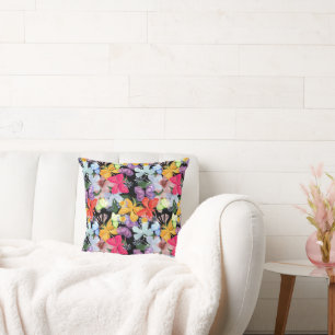 Cojín Decorativo Patrón floral vibrante