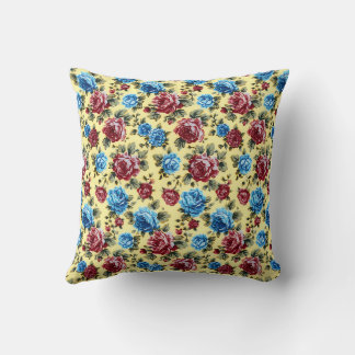 Cojín Decorativo Patrón Floral Vintage Colorido Romántico
