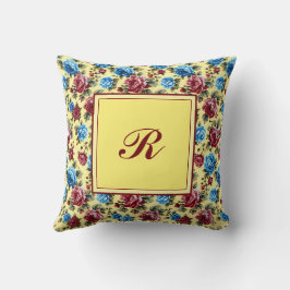 Cojín Decorativo Patrón floral vintage colorido romántico