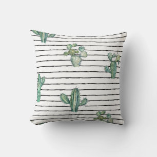Cojín Decorativo Patrón fluido de cactus