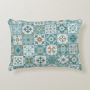 Cojín Decorativo Patrón fluido mediterráneo de las baldosas marroqu