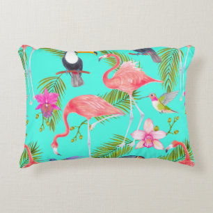 Cojín Decorativo Patrón fluvial tropical de aves acuáticas sin sold