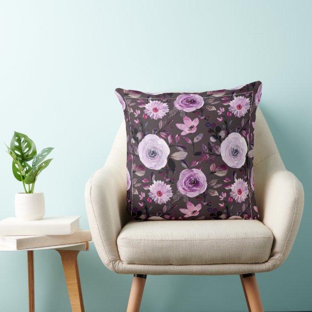 Cojín Decorativo patrón foliage, hojas botánicas, diseño natural, (Silla)