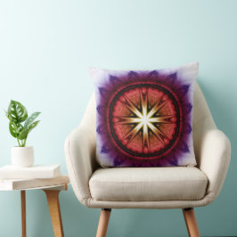 Cojín Decorativo Patrón fractal simbólico místico
