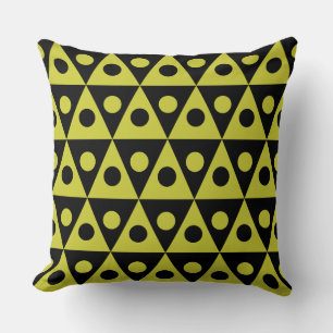 Cojín Decorativo Patrón geométrico 260514 - Amarillo bananero sobre