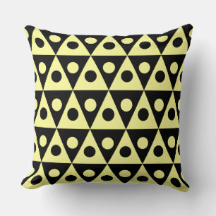 Cojín Decorativo Patrón geométrico 260514 - Amarillo en negro