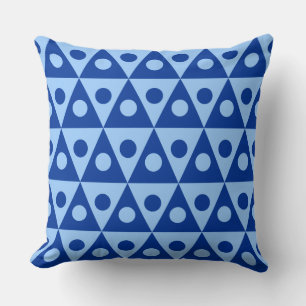 Cojín Decorativo Patrón Geométrico 260514 - Azul Marino y Azul Páli