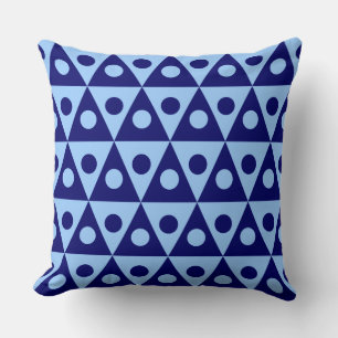Cojín Decorativo Patrón geométrico 260514 - Marina profunda en azul