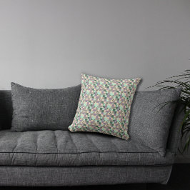 Cojín Decorativo Patrón geométrico abstracto de color beige de ment