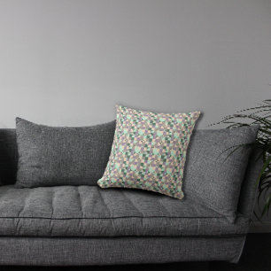 Cojín Decorativo Patrón geométrico abstracto de color beige de ment