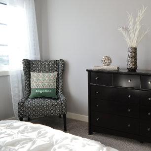 Cojín Decorativo Patrón geométrico abstracto de lavanda verde beige