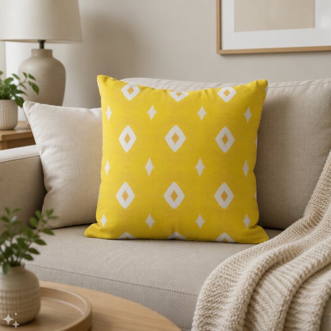 Cojín Decorativo Patrón geométrico amarillo moderno (Subido por el creador)