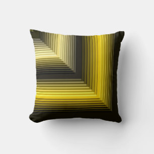 Cojín Decorativo patrón geométrico amarillo negro