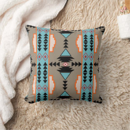 Cojín Decorativo Patrón geométrico azteca mexicano
