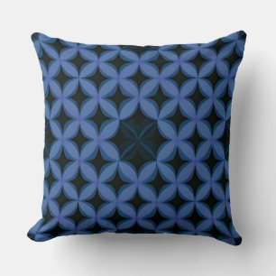 Cojín Decorativo Patrón geométrico azul