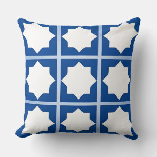 Cojín Decorativo Patrón geométrico azul