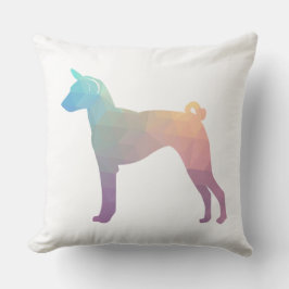 Cojín Decorativo Patrón geométrico basenji Silhouette Pastel