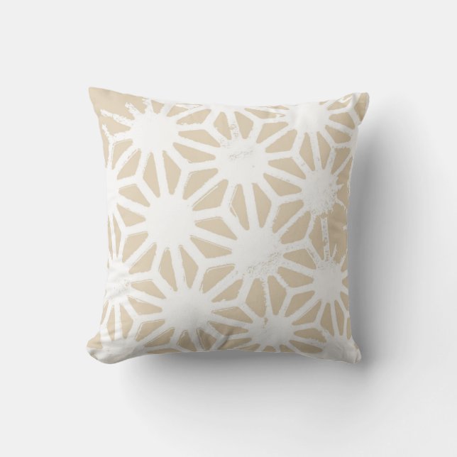 Cojín Decorativo Patrón geométrico beige (Anverso)