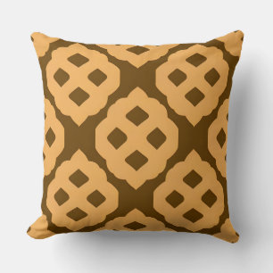 Cojín Decorativo Patrón geométrico beige y marrón