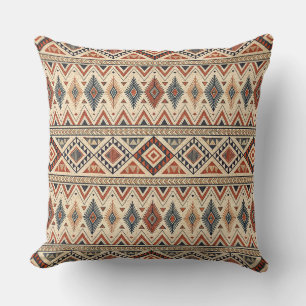 Cojín Decorativo Patrón geométrico bohemio, inspirado en tribales,