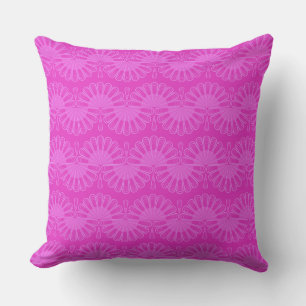 Cojín Decorativo patrón geométrico brillante neón rosa