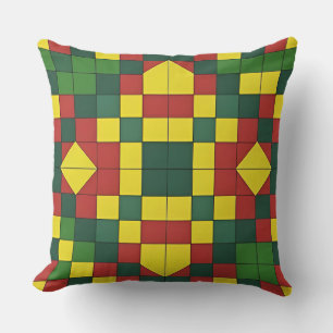 Cojín Decorativo Patrón geométrico colorido con formas abstractas