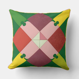 Cojín Decorativo Patrón geométrico colorido con formas abstractas